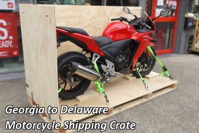 Georgia to Delaware Motorcycle Shipping Crate