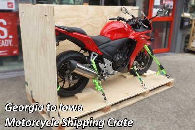 Georgia to Iowa Motorcycle Shipping Crate