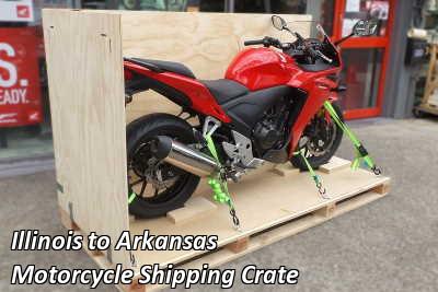 Illinois to Arkansas Motorcycle Shipping Crate