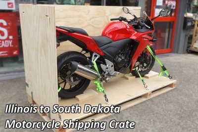 Illinois to South Dakota Motorcycle Shipping Crate