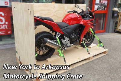 New York to Arkansas Motorcycle Shipping Crate