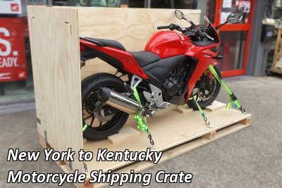 New York to Kentucky Motorcycle Shipping Crate