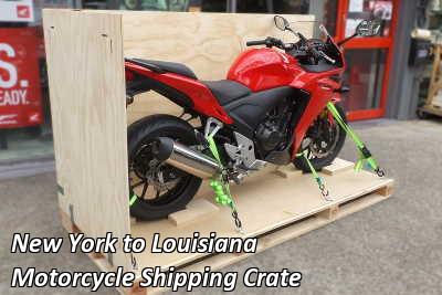 New York to Louisiana Motorcycle Shipping Crate