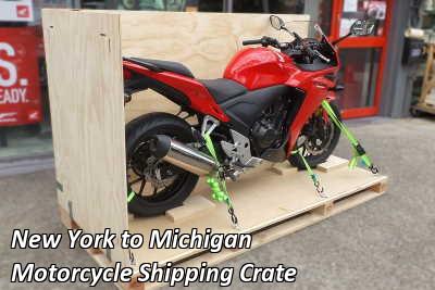 New York to Michigan Motorcycle Shipping Crate