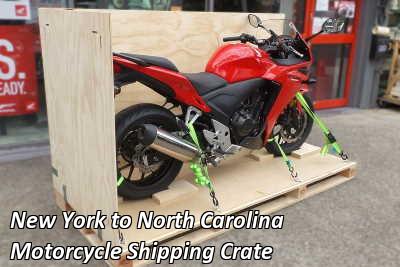 New York to North Carolina Motorcycle Shipping Crate