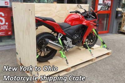 New York to Ohio Motorcycle Shipping Crate