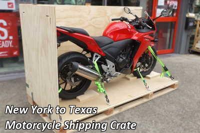 New York to Texas Motorcycle Shipping Crate