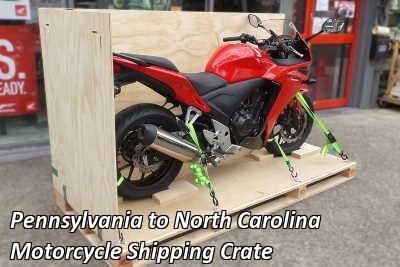Pennsylvania to North Carolina Motorcycle Shipping Crate