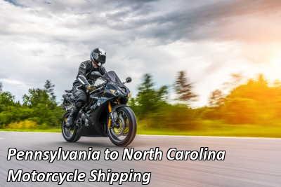Pennsylvania to North Carolina Motorcycle Shipping