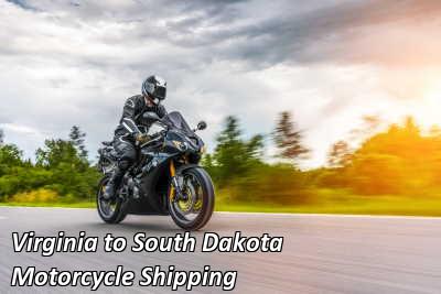 Virginia to South Dakota Motorcycle Shipping