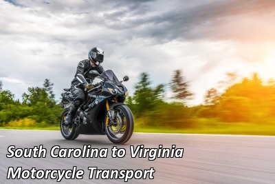 South Carolina to Virginia Motorcycle Transport